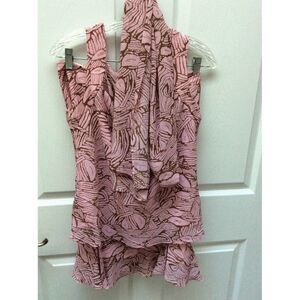 d NUEVA pink 3 pc lined sleeveless skirt suit 14